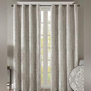Sun Smart silver - black out window curtains. 2 panels 51x94